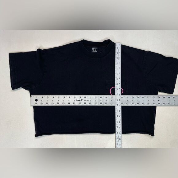 Ocean Pacific By Icon Of Culture Graphic Pocket Crop T-shirt Women XS Oversize - Picture 5 of 5
